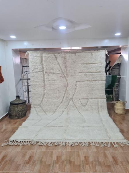 White Nahar Marokkaans handgemaakt tapijt